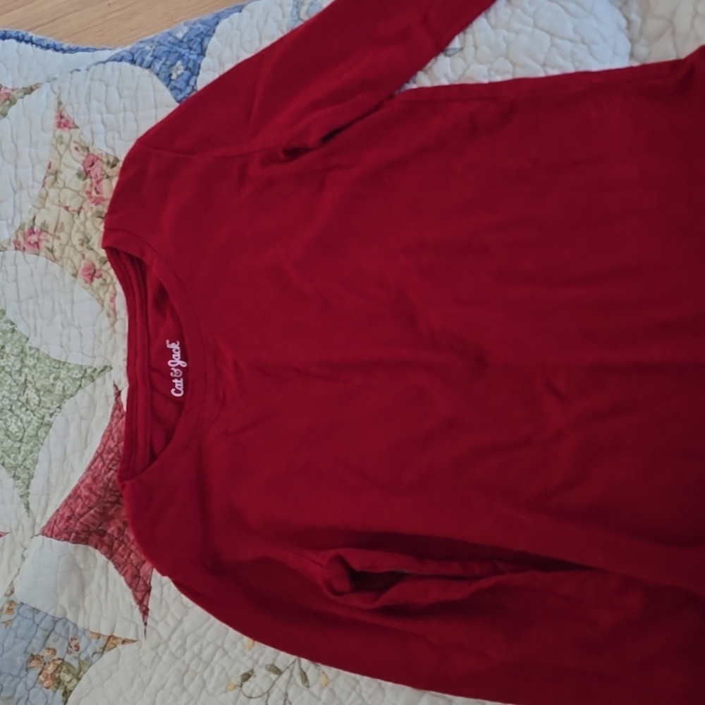 Cat and Jack red long sleeve top 4/5
